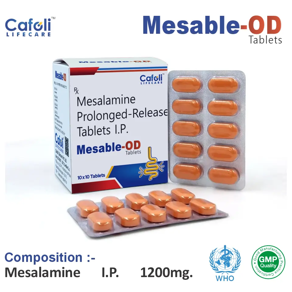 Mesalamine 1200mg Tablet | Anti-inflammatory | Best Price for PCD Pharma Franchise